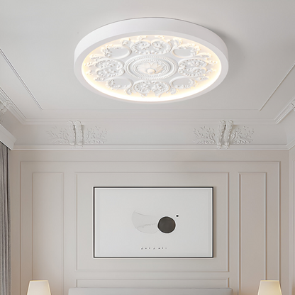 Lampa sufitowa LED rzeźbiona ściemniana żywiczna