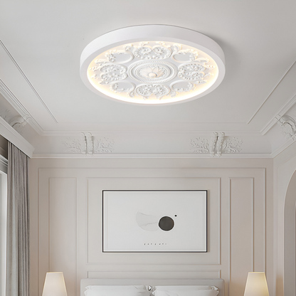 Lampa sufitowa LED rzeźbiona ściemniana żywiczna