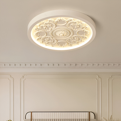 Lampa sufitowa LED rzeźbiona ściemniana żywiczna