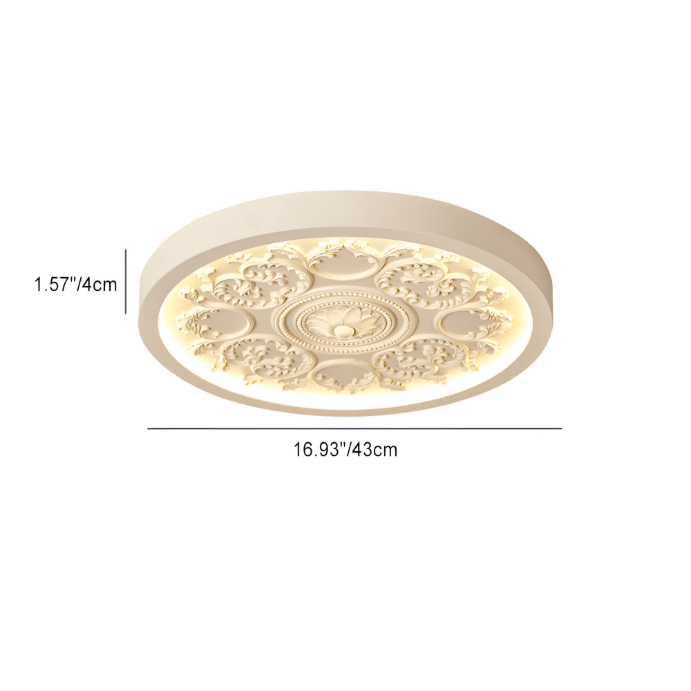 Lampa sufitowa LED rzeźbiona ściemniana żywiczna