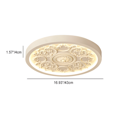 Lampa sufitowa LED rzeźbiona ściemniana żywiczna