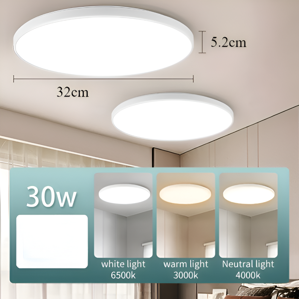 Plafon LED okrągły ultracienki 18W 30W 40W