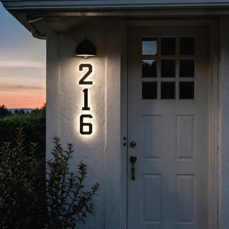 Solarna lampa z numerem domu LED