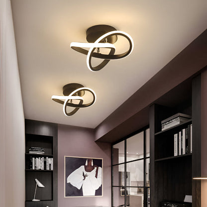 Lampa sufitowa LED artystyczna pierścienie falowane
