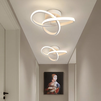 Lampa sufitowa LED artystyczna pierścienie falowane