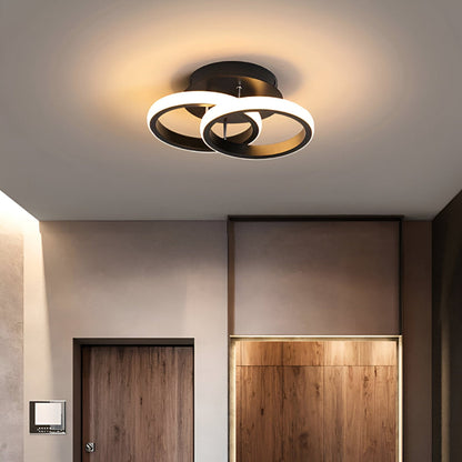Lampa sufitowa LED artystyczna pierścienie falowane