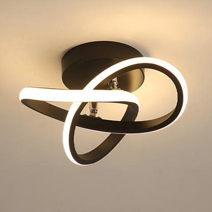 Lampa sufitowa LED artystyczna pierścienie falowane