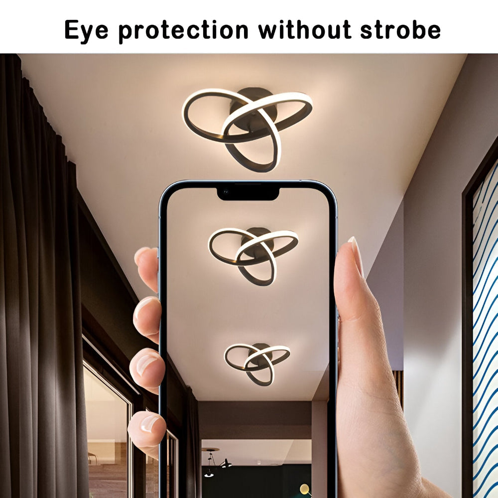 Lampa sufitowa LED artystyczna pierścienie falowane
