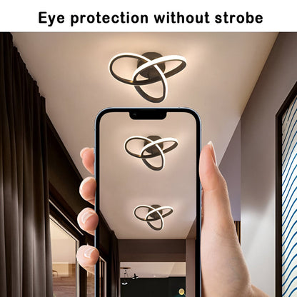 Lampa sufitowa LED artystyczna pierścienie falowane