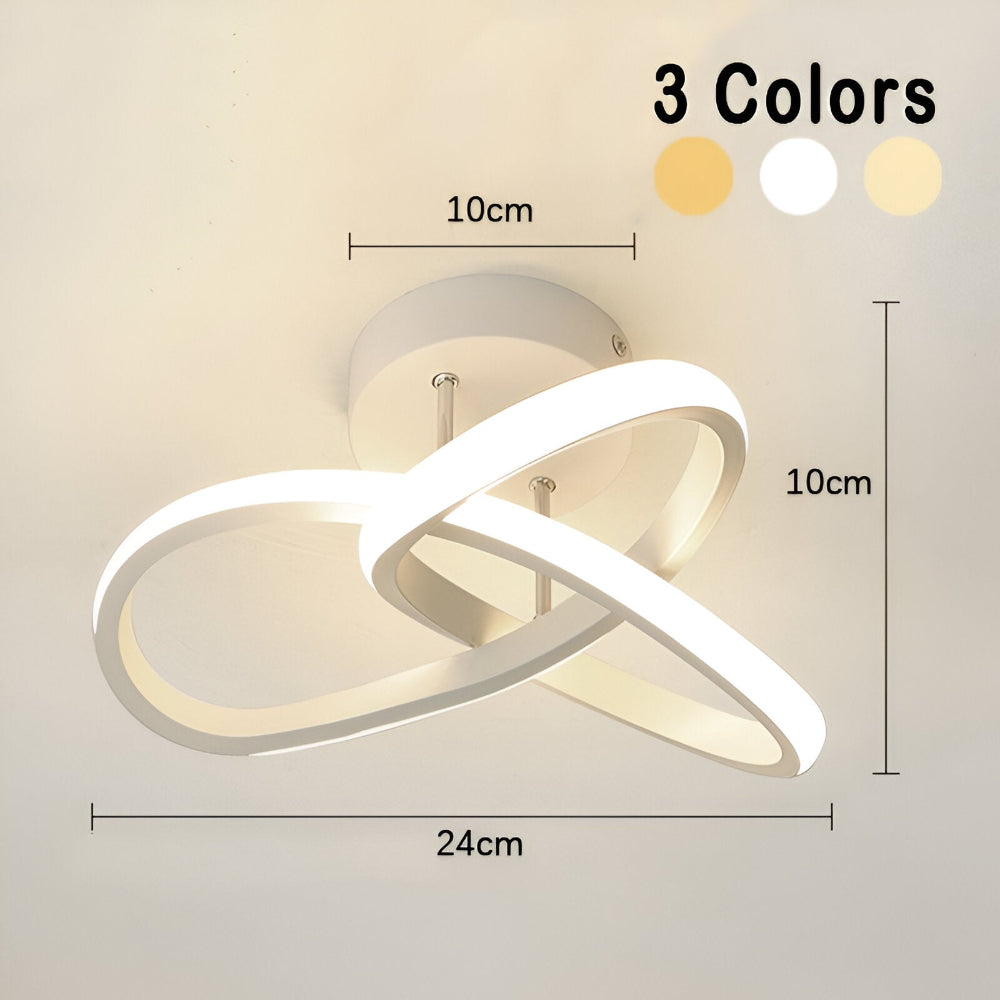 Lampa sufitowa LED artystyczna pierścienie falowane