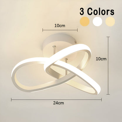 Lampa sufitowa LED artystyczna pierścienie falowane