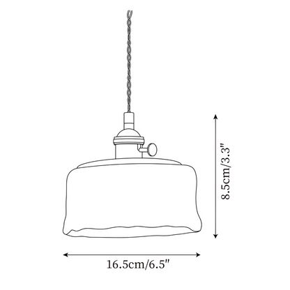 Lampa wisząca vintage szkło i antyczny mosiądz