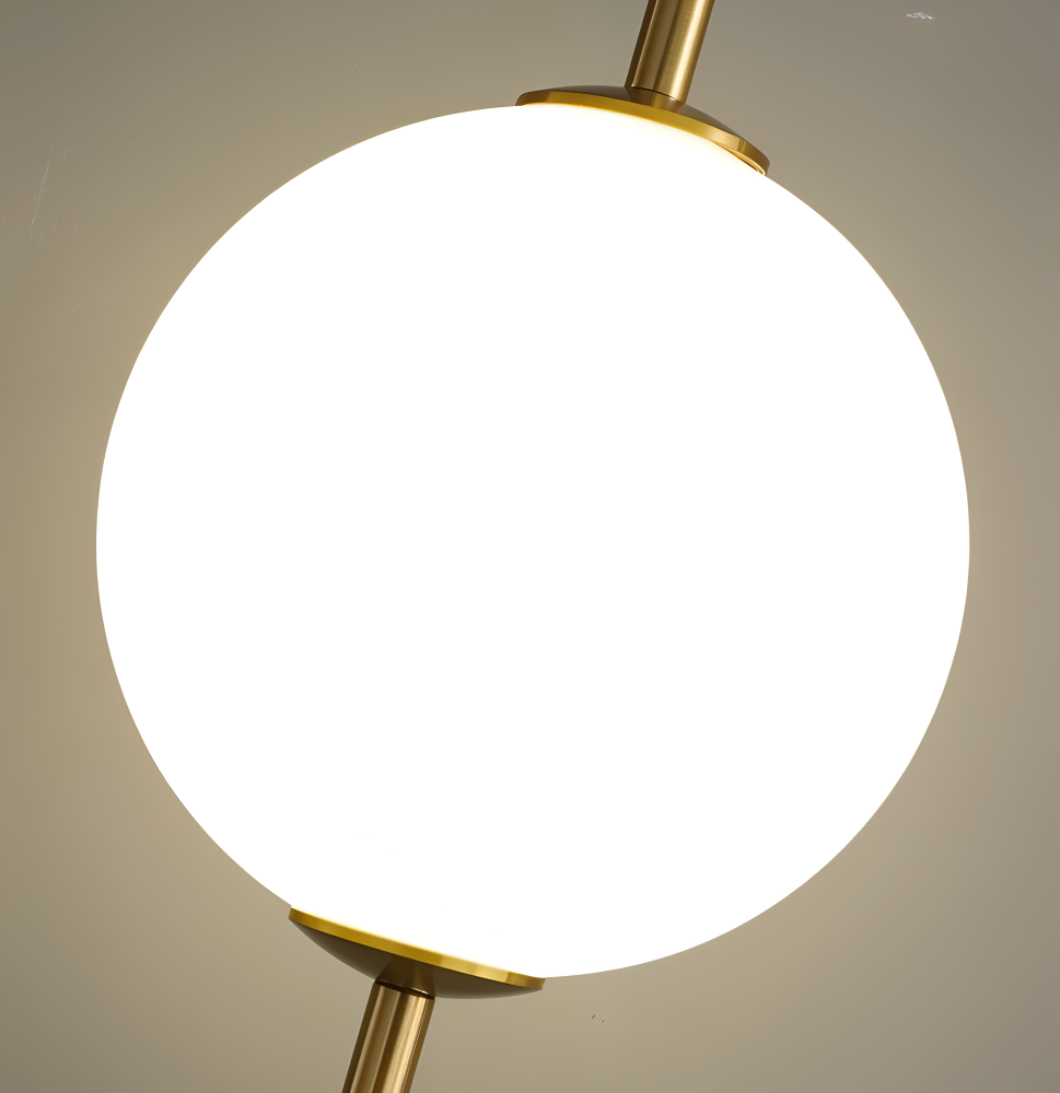 Lampa wisząca LED szklana kula pionowa nowoczesna
