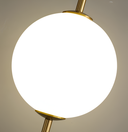 Lampa wisząca LED szklana kula pionowa nowoczesna