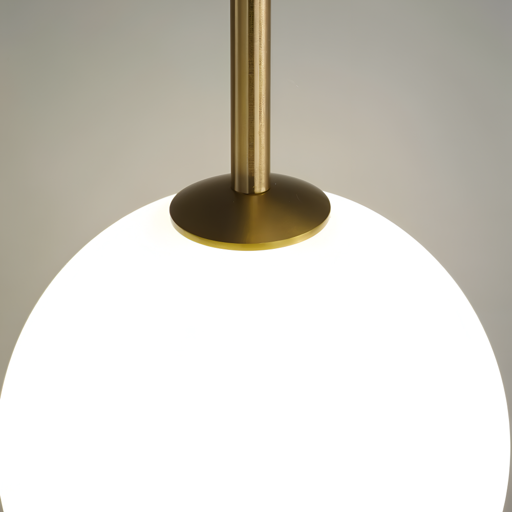 Lampa wisząca LED szklana kula pionowa nowoczesna