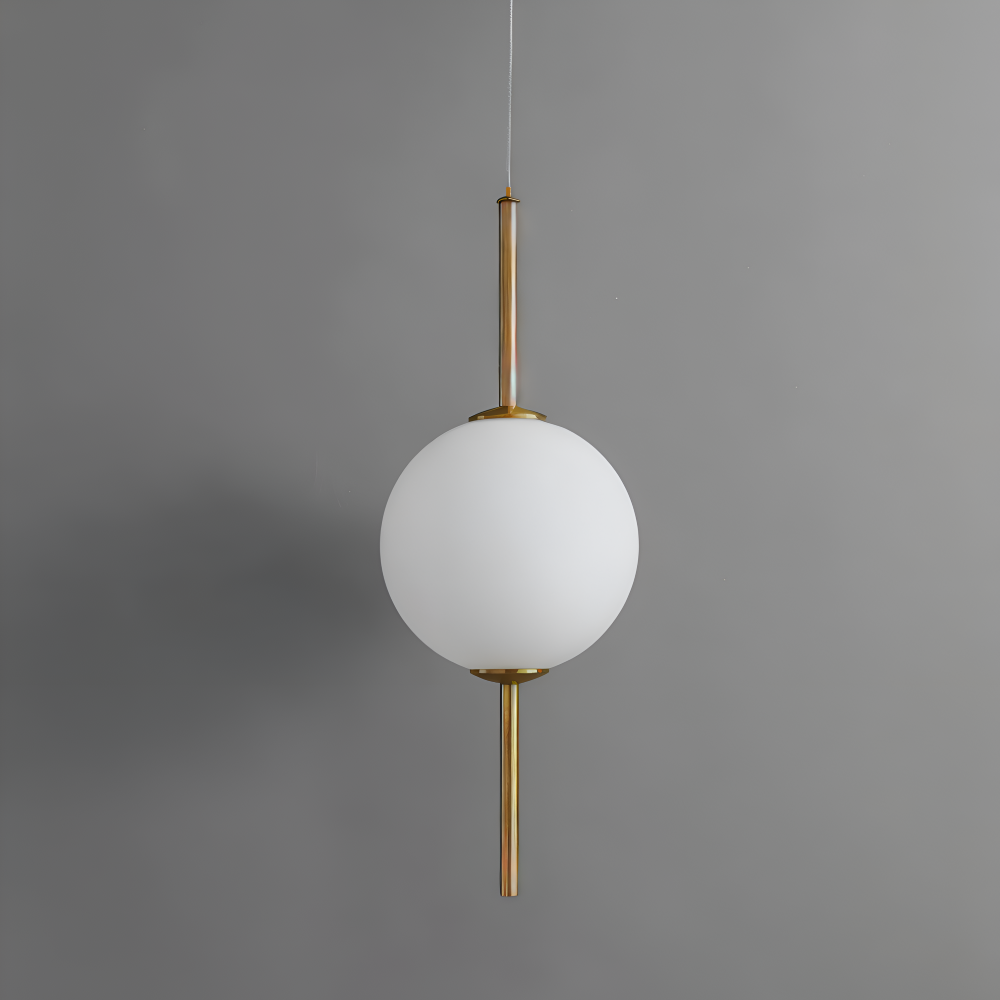Lampa wisząca LED szklana kula pionowa nowoczesna