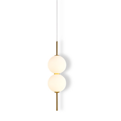 Lampa wisząca LED szklana kula pionowa nowoczesna