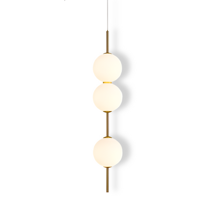Lampa wisząca LED szklana kula pionowa nowoczesna