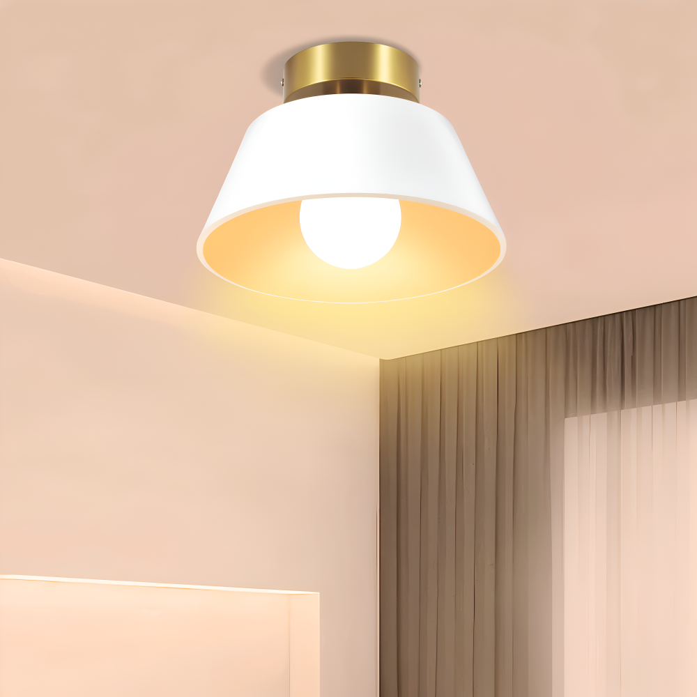Lampa sufitowa LED metalowa czarno-biała retro
