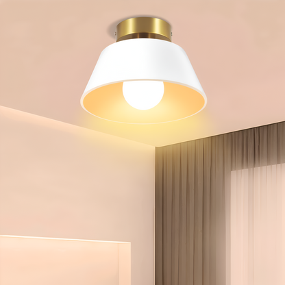Lampa sufitowa LED metalowa czarno-biała retro