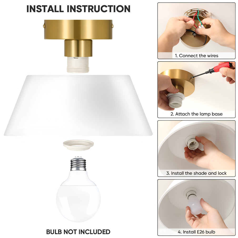 Lampa sufitowa LED metalowa czarno-biała retro