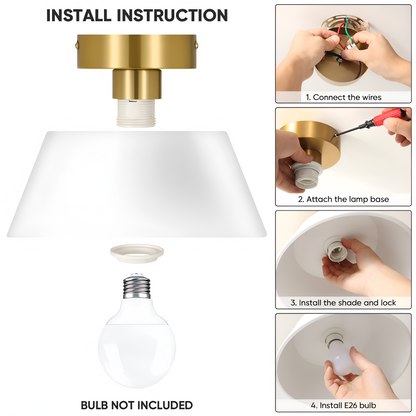 Lampa sufitowa LED metalowa czarno-biała retro
