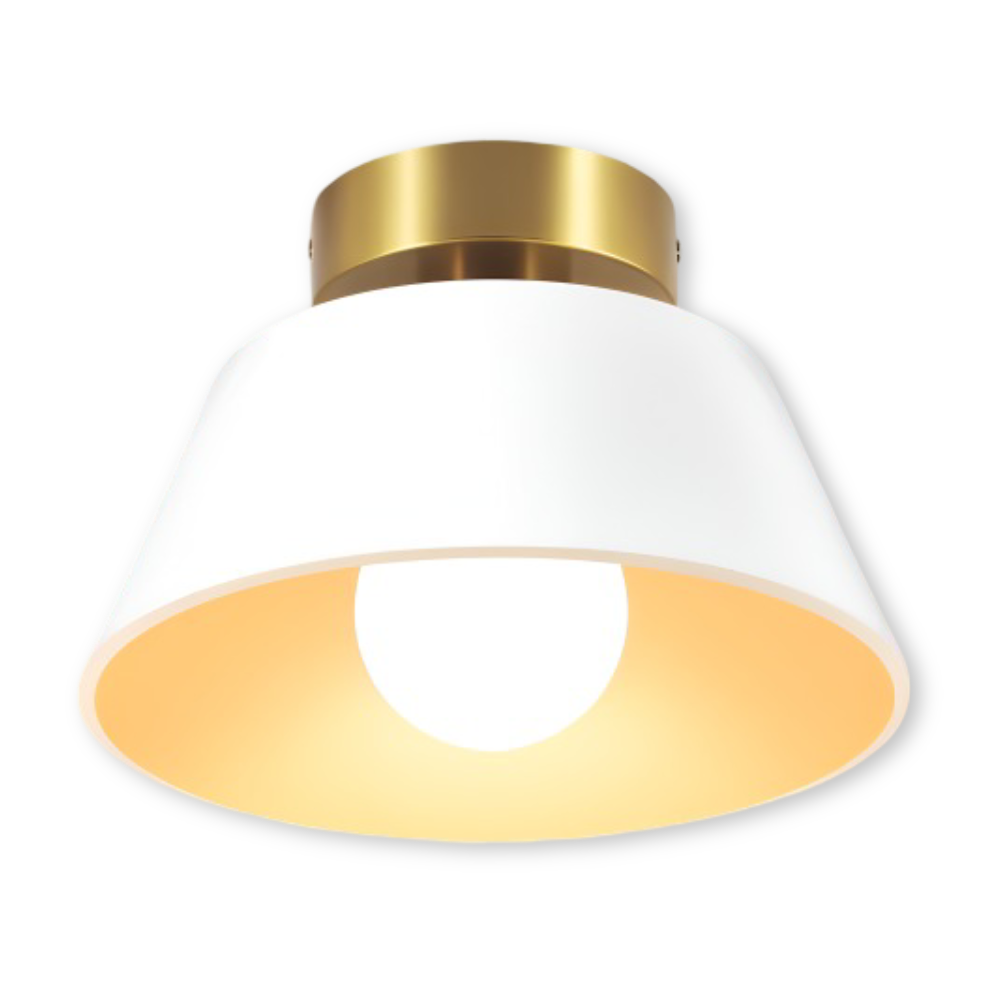 Lampa sufitowa LED metalowa czarno-biała retro