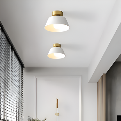 Lampa sufitowa LED metalowa czarno-biała retro
