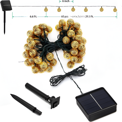 Solarna girlanda LED do ogrodu w marokańskim stylu