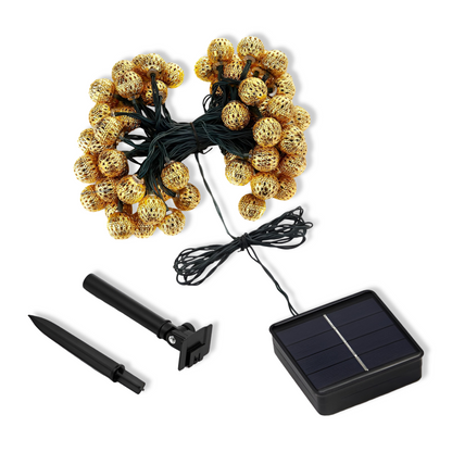 Solarna girlanda LED do ogrodu w marokańskim stylu