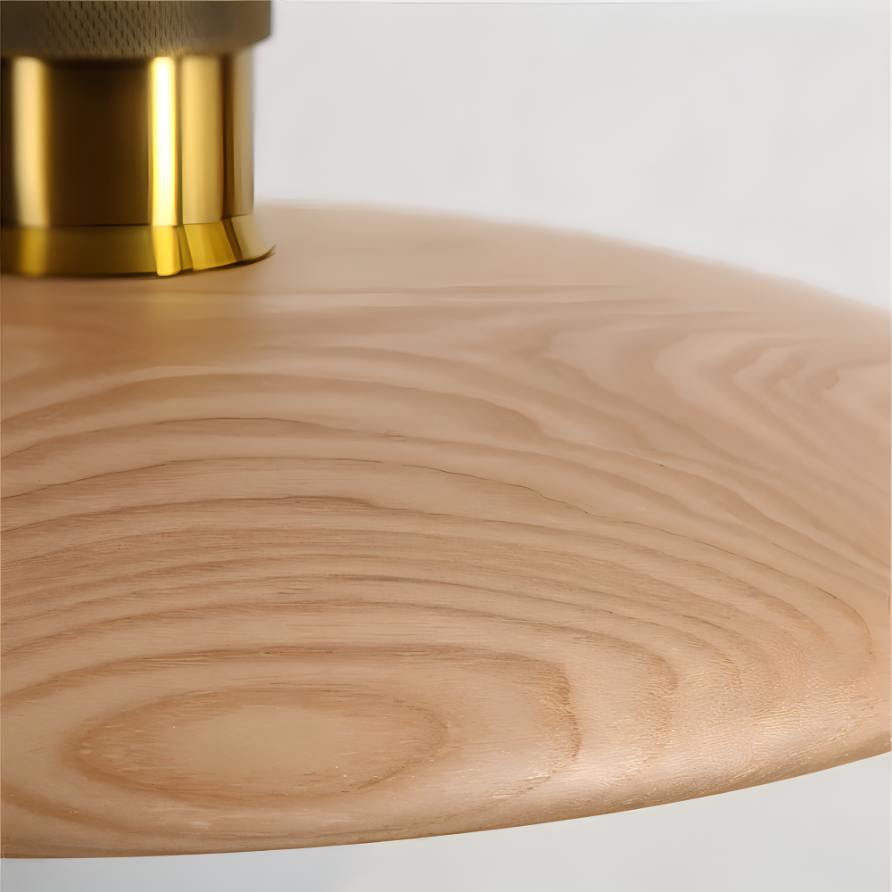 Drewniana lampa wisząca japońska minimalistyczna