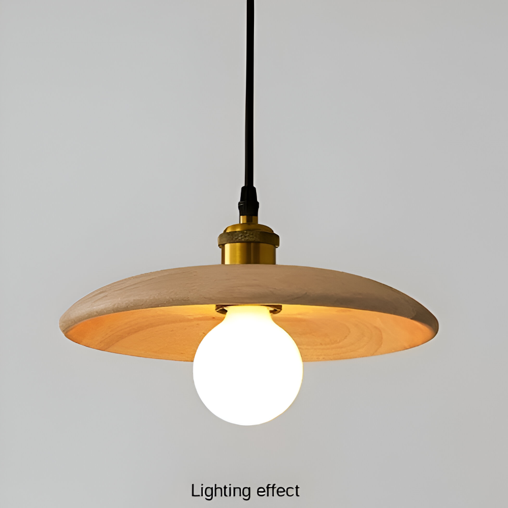Drewniana lampa wisząca japońska minimalistyczna