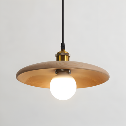 Drewniana lampa wisząca japońska minimalistyczna