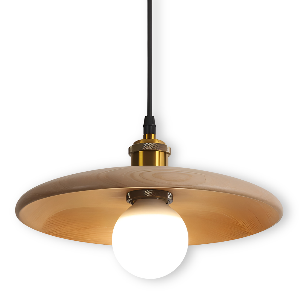 Drewniana lampa wisząca japońska minimalistyczna