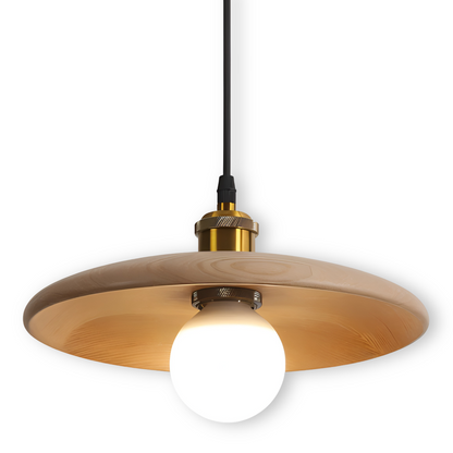 Drewniana lampa wisząca japońska minimalistyczna