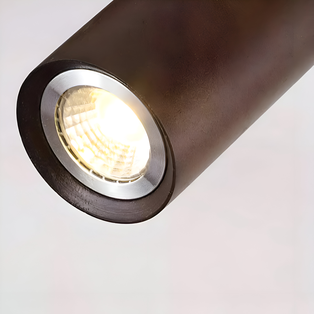 Regulowany plafon spot LED z drewna i metalu