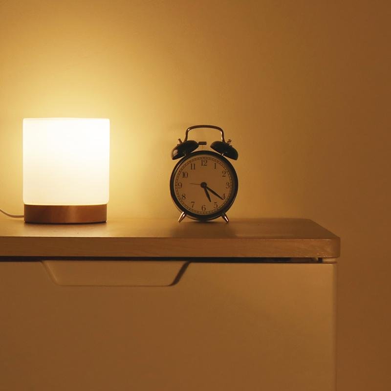 Mini lampka stołowa szklana LED dotykowa 360°