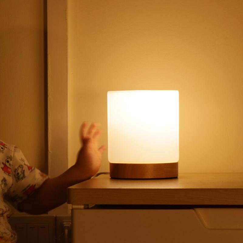 Mini lampka stołowa szklana LED dotykowa 360°