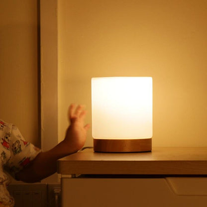 Mini lampka stołowa szklana LED dotykowa 360°