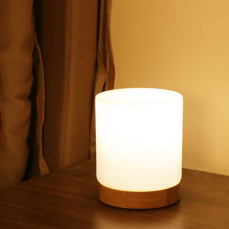 Mini lampka stołowa szklana LED dotykowa 360°