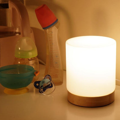 Mini lampka stołowa szklana LED dotykowa 360°