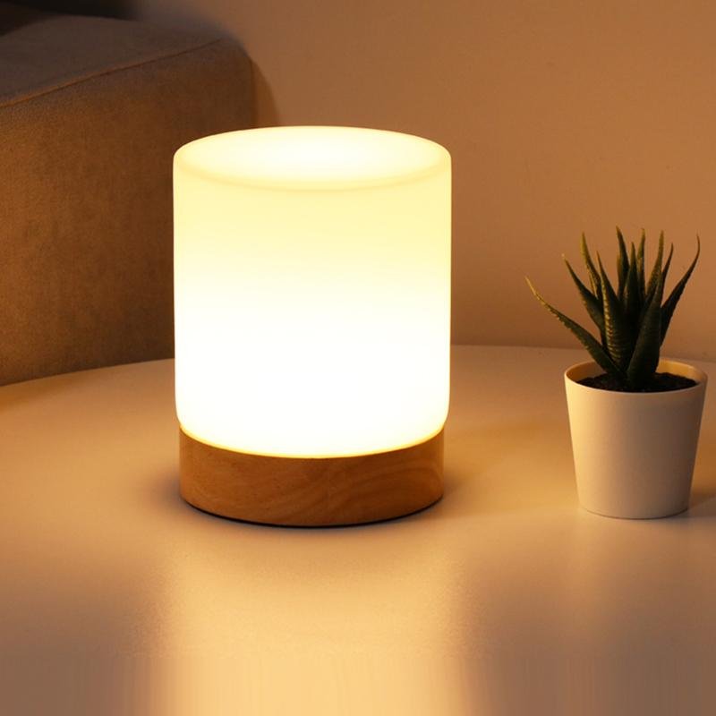 Mini lampka stołowa szklana LED dotykowa 360°