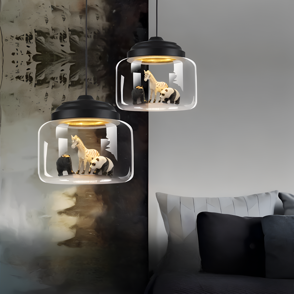 Lampa wisząca dziecięca z motywem zwierząt do pokoju dziecka