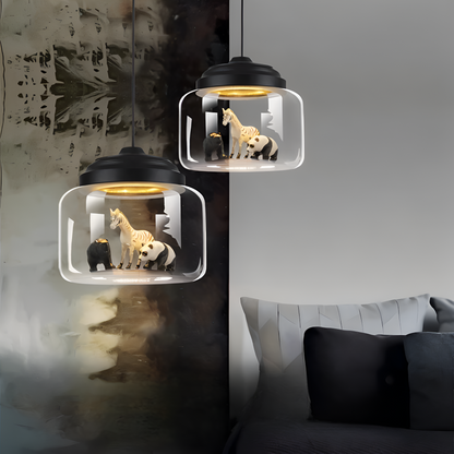 Lampa wisząca dziecięca z motywem zwierząt do pokoju dziecka