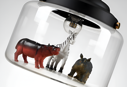 Lampa wisząca dziecięca z motywem zwierząt do pokoju dziecka