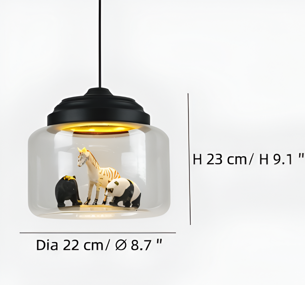 Lampa wisząca dziecięca z motywem zwierząt do pokoju dziecka