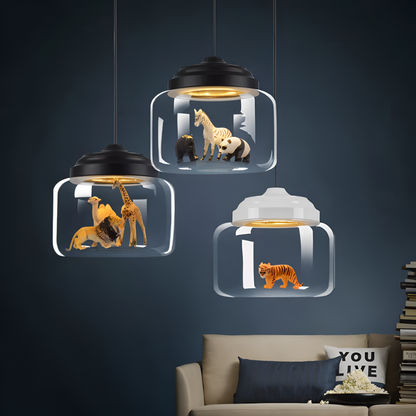 Lampa wisząca dziecięca z motywem zwierząt do pokoju dziecka