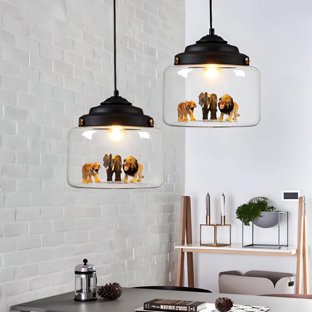 Lampa wisząca dziecięca z motywem zwierząt do pokoju dziecka