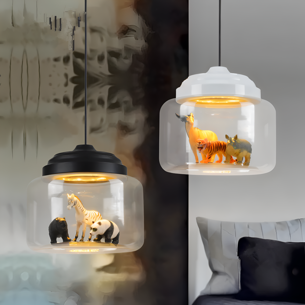 Lampa wisząca dziecięca z motywem zwierząt do pokoju dziecka