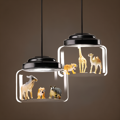 Lampa wisząca dziecięca z motywem zwierząt do pokoju dziecka
